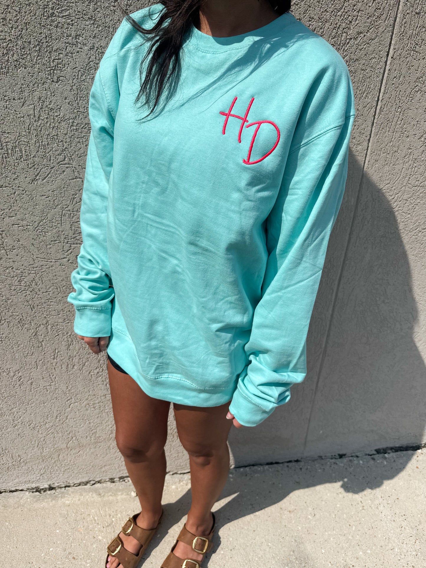 Staggered Initial Sweatshirt- SPECIAL SALE