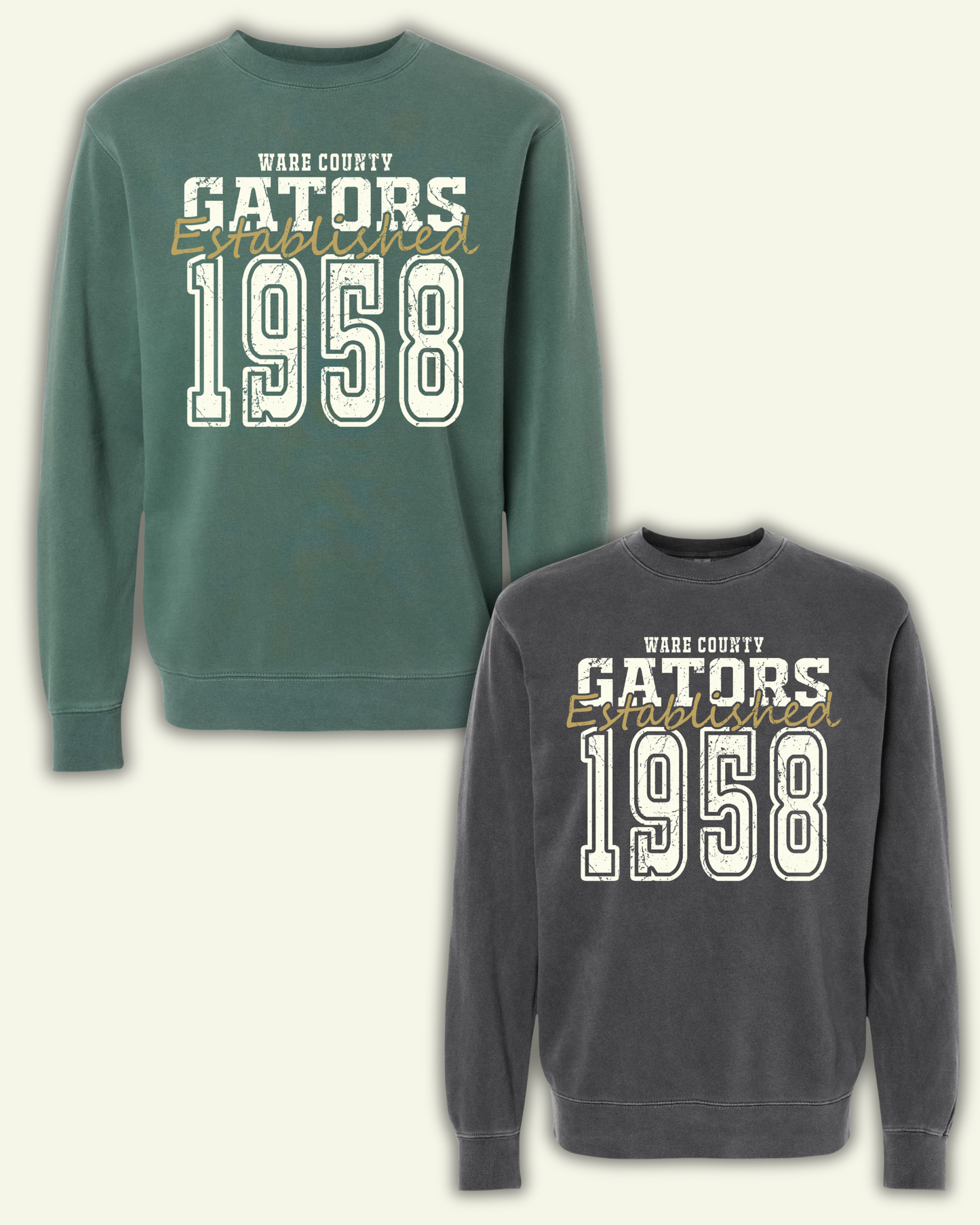 WC Retro Est- Comfort Colors Sweatshirt