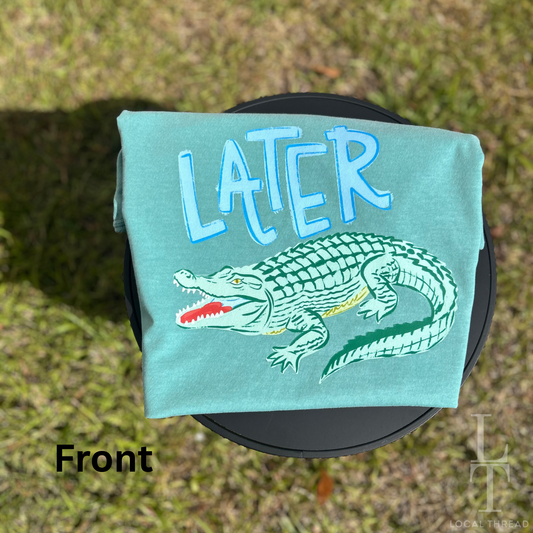 Later Gator (Boy's Version) Tee - Youth + Adult - Seafoam Color