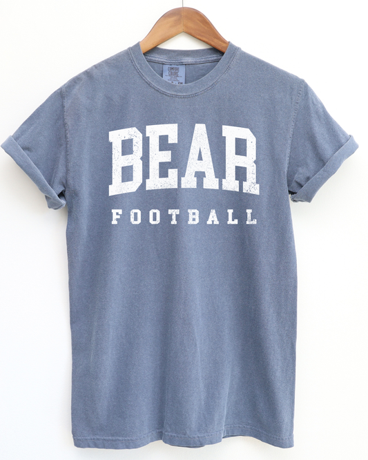 Bear Football Tee- Comfort Colors