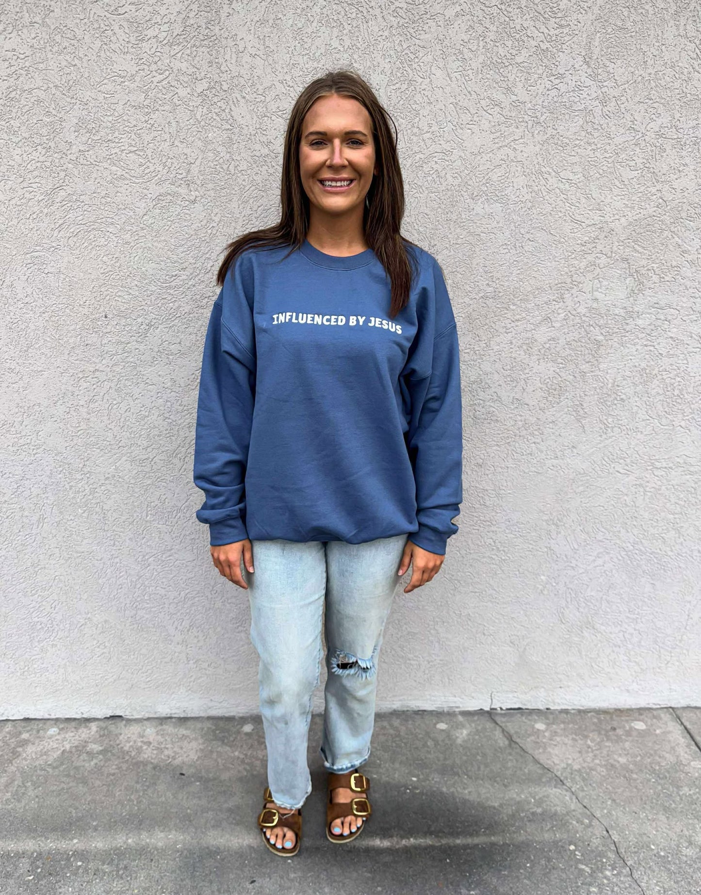Influenced By Jesus Sweatshirt- Embroidered