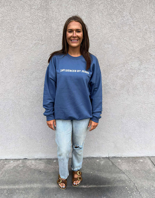 Influenced By Jesus Sweatshirt- Embroidered