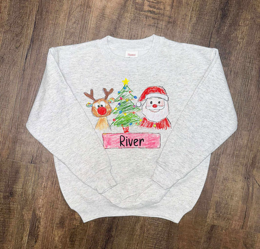 Christmas Name Sweatshirt- YOUTH