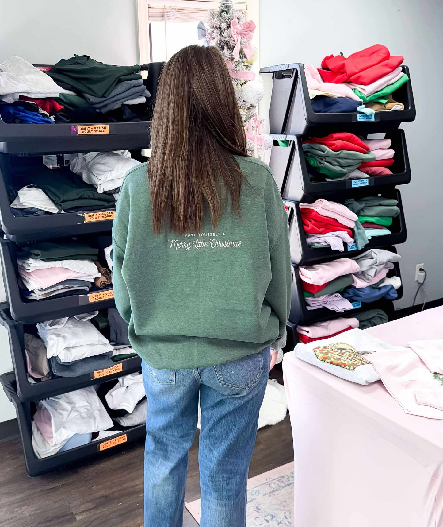 Have Yourself A Merry Little Christmas Sweatshirt- Embroidered