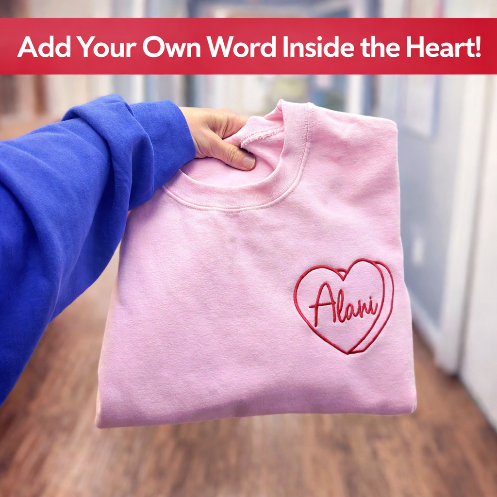 Add Your Own Word Heart Sweatshirt