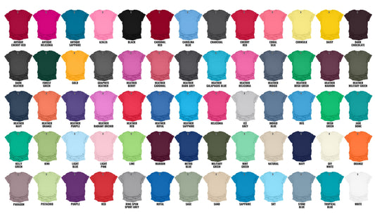 Gildan Softstyle- Color Chart
