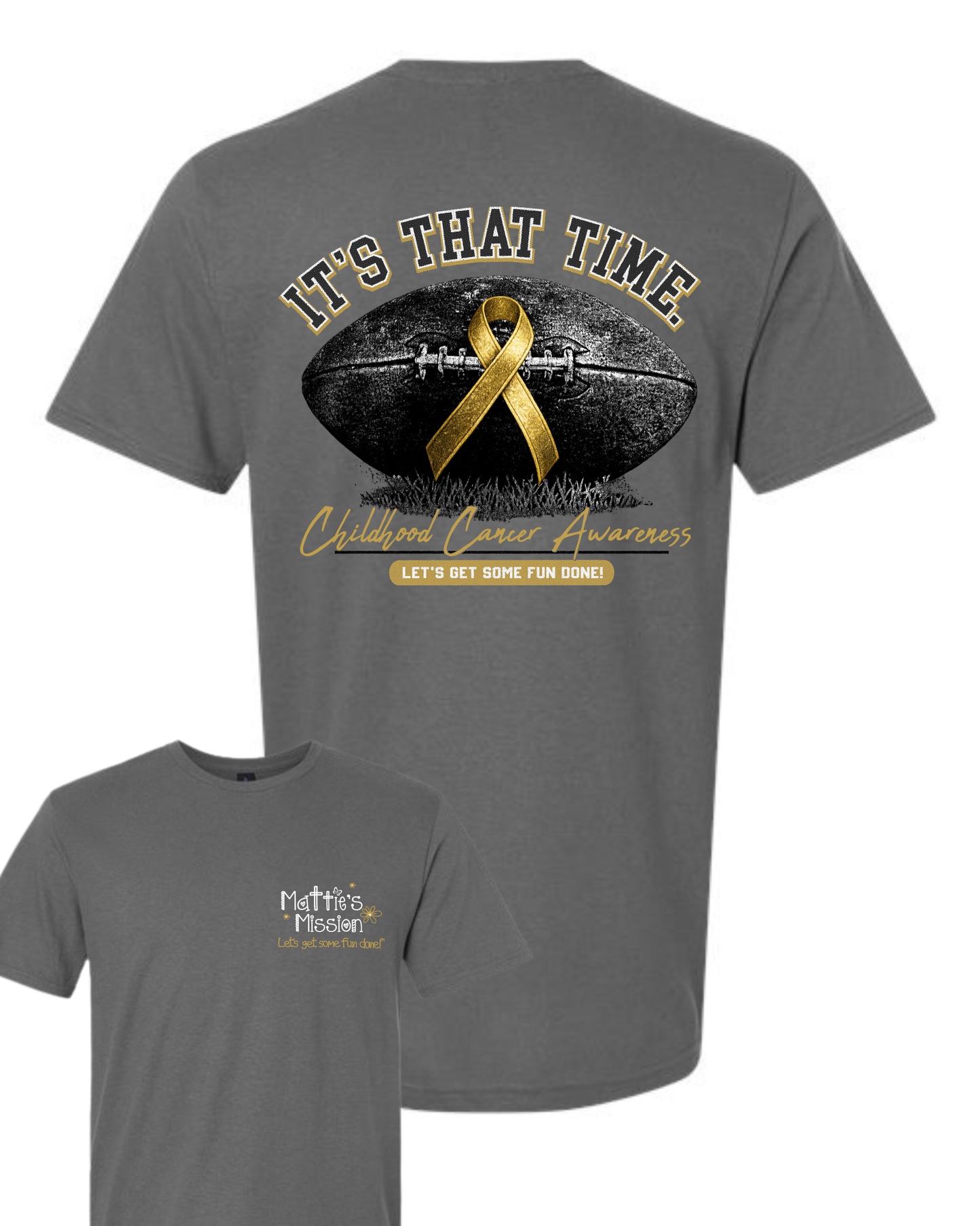It's That Time Tee- Charcoal
