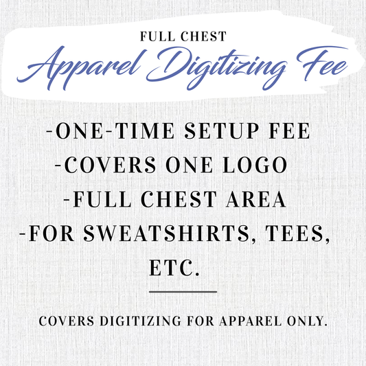 Apparel Digitizing Fee- Full Chest