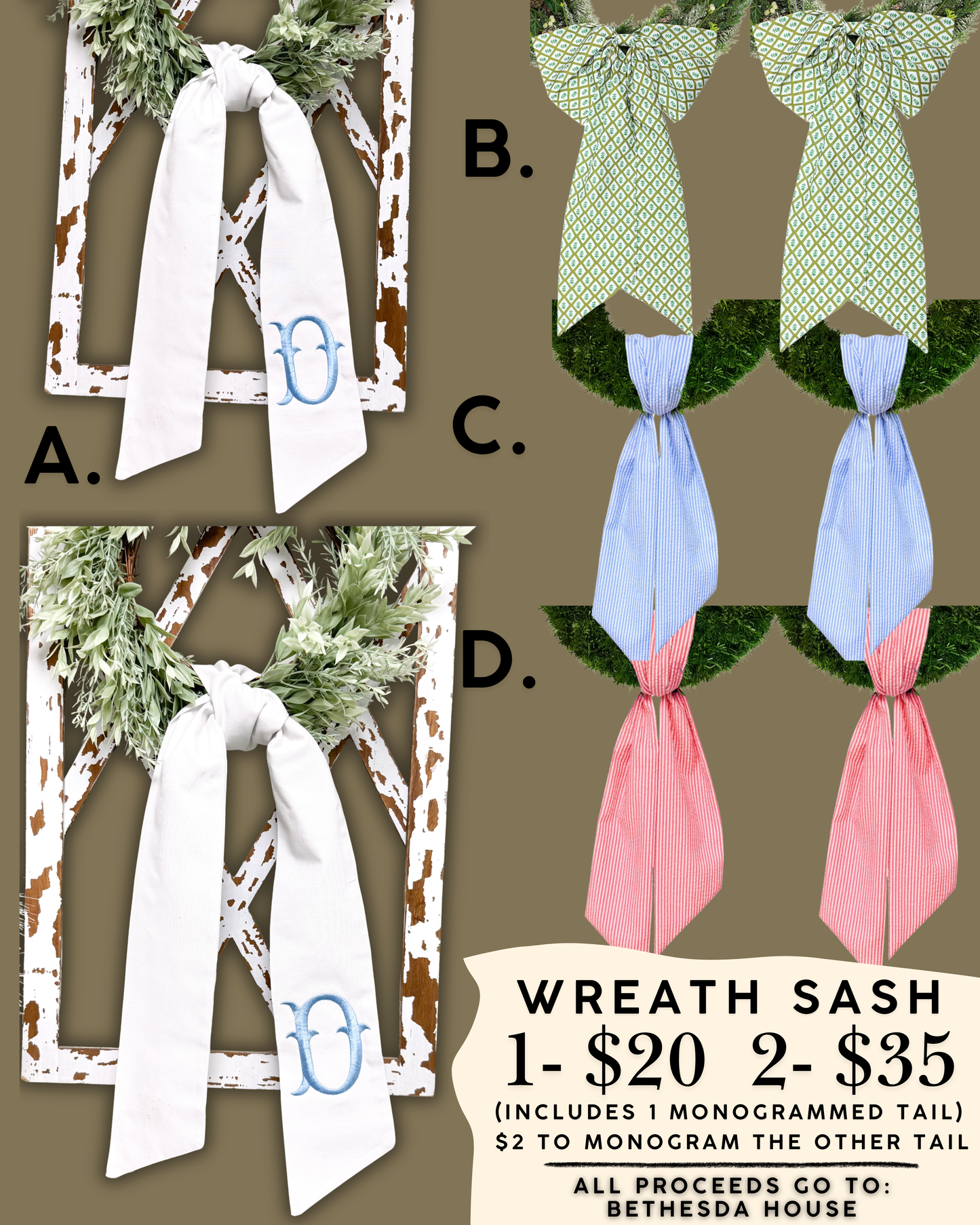 Wreath Sash