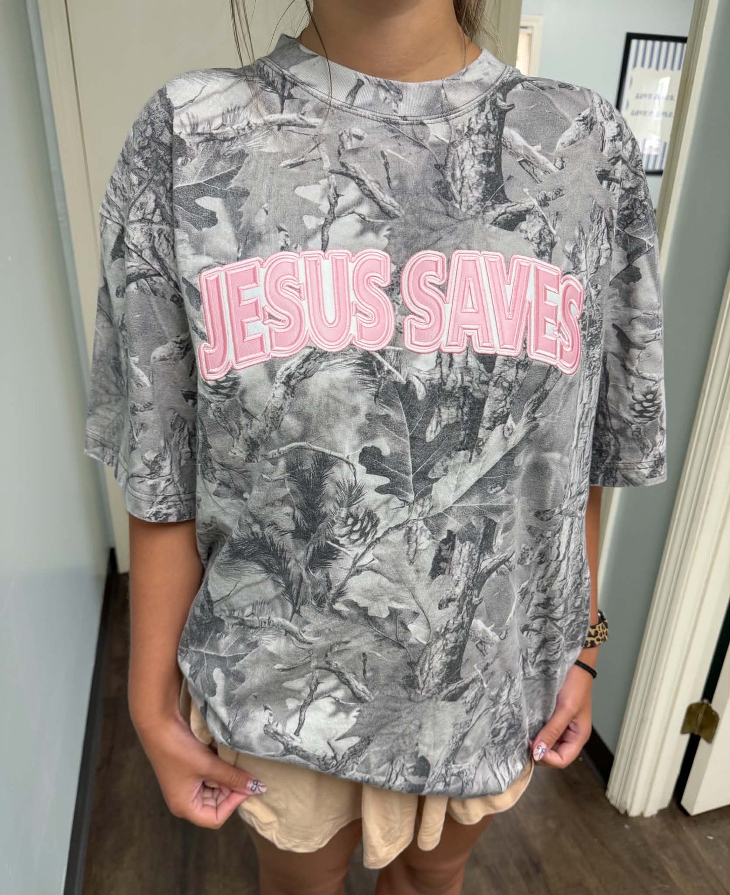 Jesus Saves Applique Camo