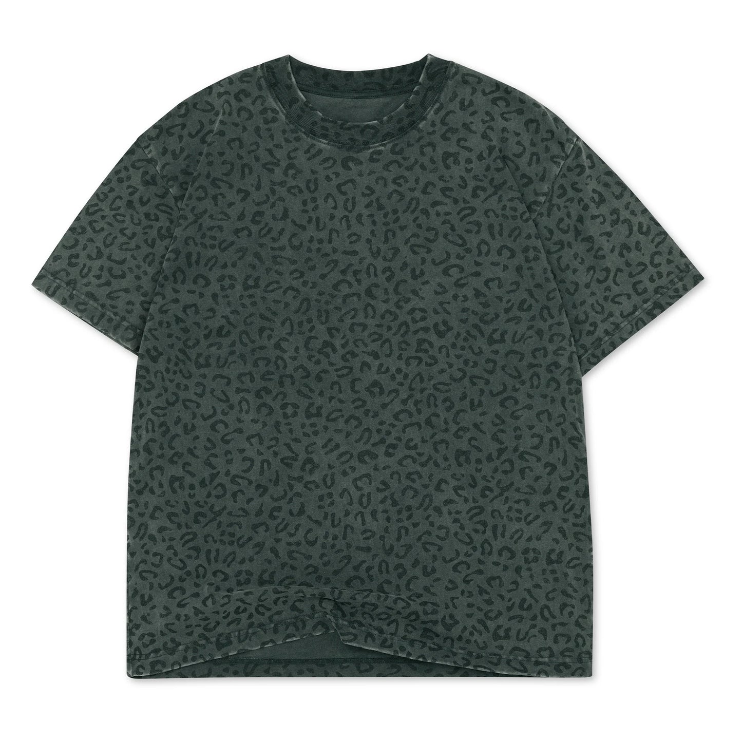 Vintage Black Leopard Oversized Box Tee