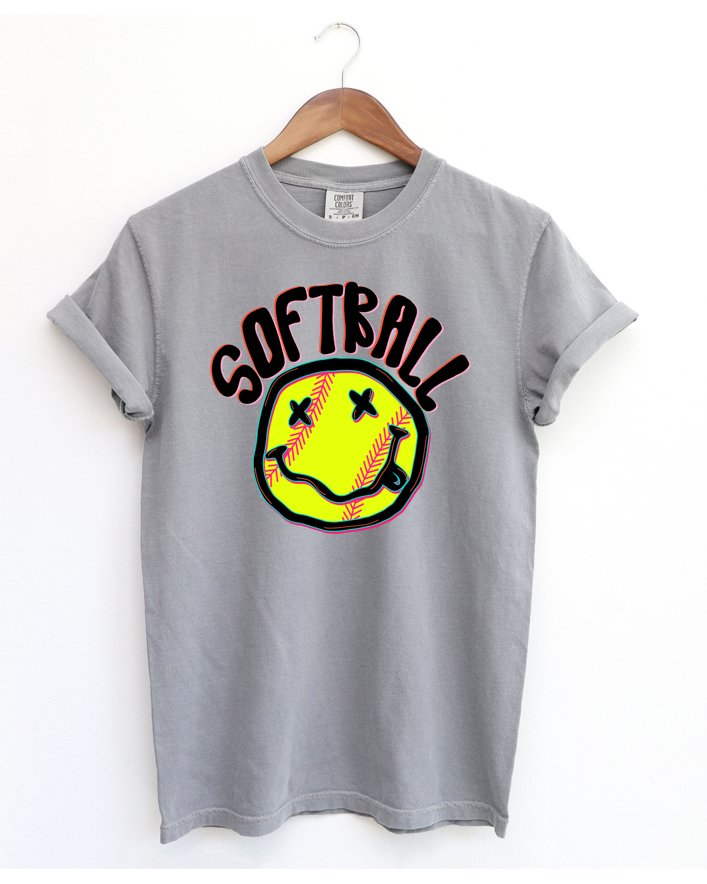 Softball Smiley Tee
